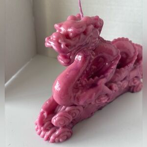 Hand-Poured Guardian Lion Sculptural Mythical Guardian Foo Dog Art Candle New